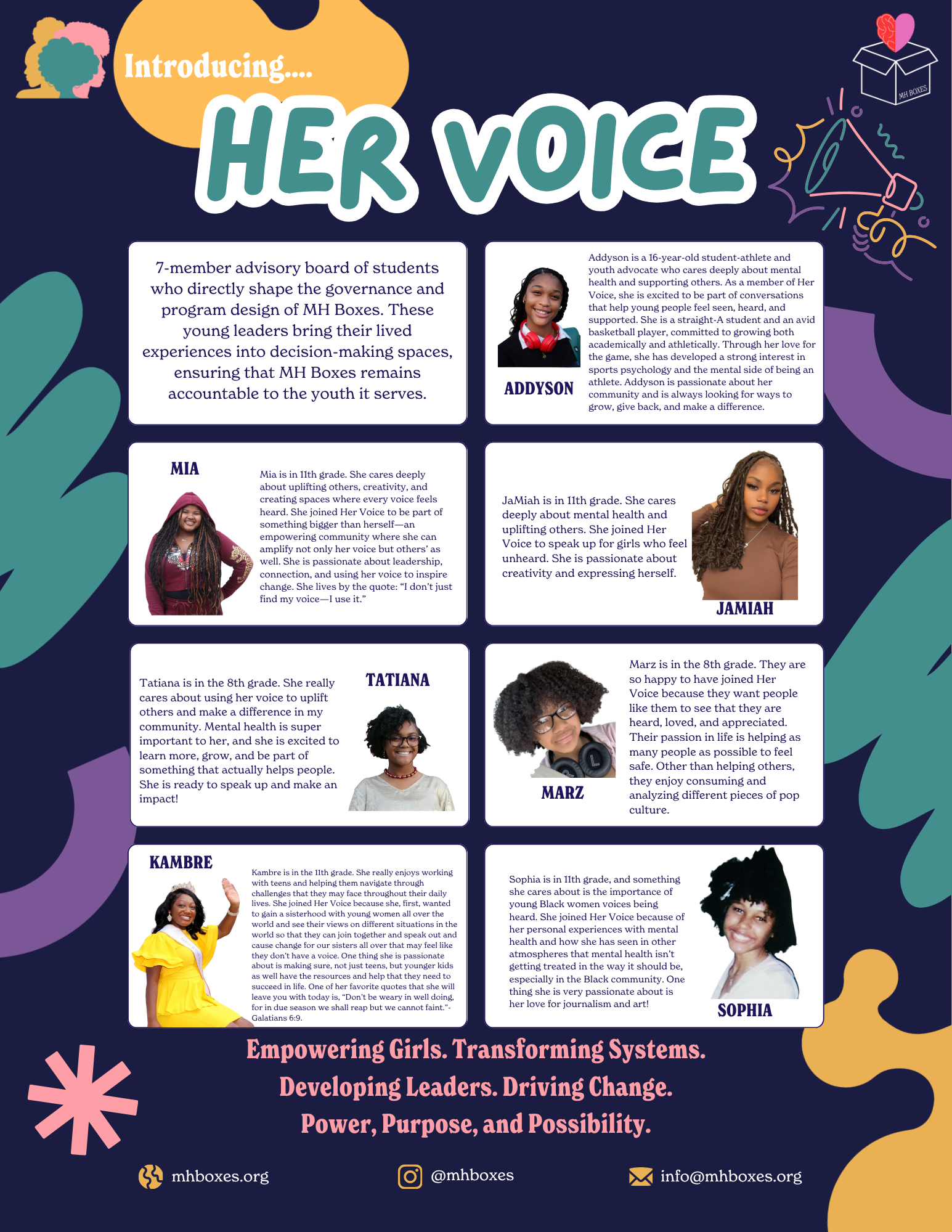 2026 Her Voice Bios